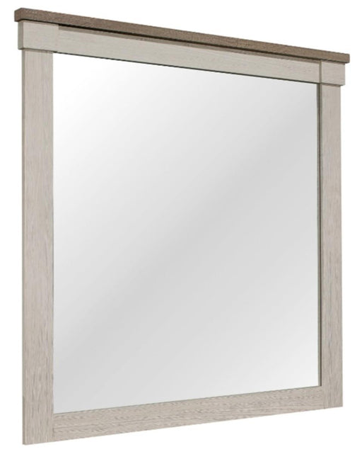 Arcadia Mirror in White & Weathered Gray 1677-6 - VIP FURNITURE (NJ)