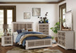 Arcadia King Panel Bed in White & Weathered Gray 1677K-1EK* - VIP FURNITURE (NJ)