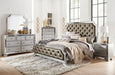 Avondale Queen Upholstered Panel Bed in Silver 1646-1* - VIP FURNITURE (NJ)