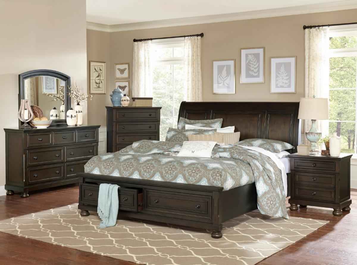 Begonia King Platform Bed in Gray 1718KGY-1EK*
