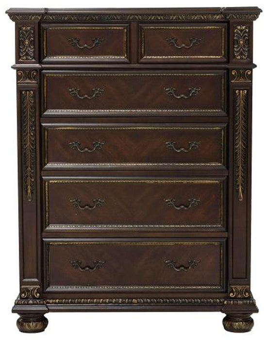 Catalonia 5 Drawer Chest in Cherry 1824-9 - VIP FURNITURE (NJ)