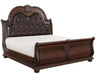 Cavalier Queen Sleigh Bed in Dark Cherry 1757-1* - VIP FURNITURE (NJ)