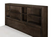 Chesky King Bookcase Bed with Footboard Storage in Warm Espresso 1753K-1EK* - VIP FURNITURE (NJ)