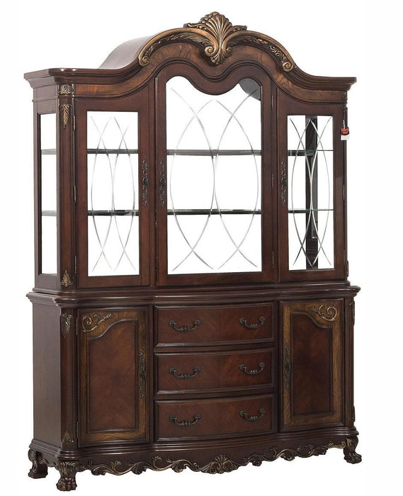 Deryn Park Buffet and Hutch in Dark Cherry 2243-50* - VIP FURNITURE (NJ)
