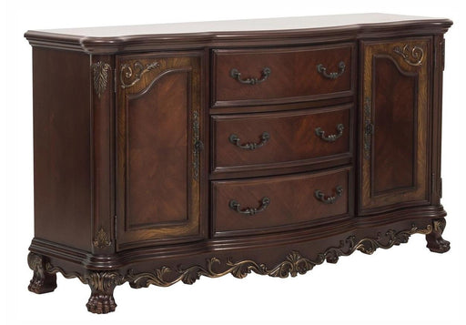Deryn Park Buffet/Server in Dark Cherry 2243-55 - VIP FURNITURE (NJ)