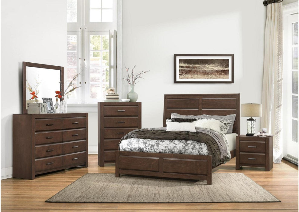 Erwan 5 Drawer Chest in Dark Walnut 1961-9 - VIP FURNITURE (NJ)