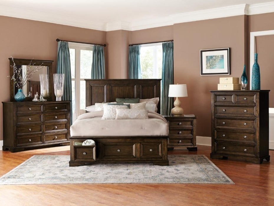 Eunice Full Platform Bed with Footboard Storage in Espresso 1844FDC-1* - VIP FURNITURE (NJ)