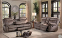Aram Double Glider Reclining Sofa in Dark Brown 8206NF-3 - VIP FURNITURE (NJ)