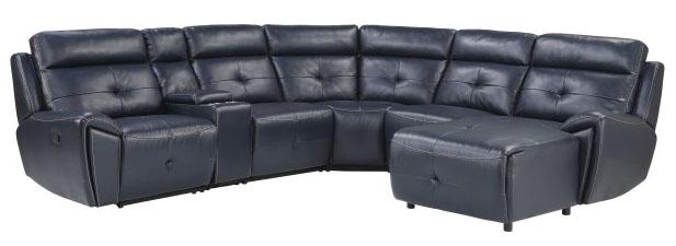Avenue Armless Reclining Chair in Navy 9469NVB-AR - VIP FURNITURE (NJ)