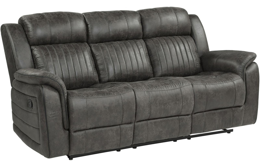 Centeroak Double Reclining Sofa in Gray 9479BRG-3 - VIP FURNITURE (NJ)