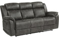 Centeroak Double Reclining Sofa in Gray 9479BRG-3 - VIP FURNITURE (NJ)