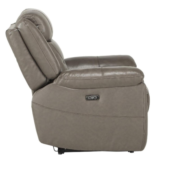 Danio Power Double Reclining Chair with Power Headrests in Brownish Gray 9528BRG-1PWH - VIP FURNITURE (NJ)