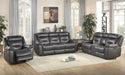 Danio Power Double Reclining Sofa with Power Headrests in Dark Gray 9528DGY-3PWH - VIP FURNITURE (NJ)