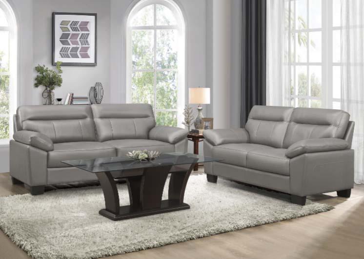 Denizen Loveseat in Gray 9537GRY-2 - VIP FURNITURE (NJ)