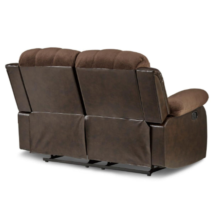 Granley Double Reclining Loveseat in Chocolate 9700FCP-2 - VIP FURNITURE (NJ)
