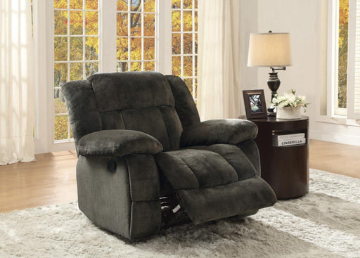 Laurelton Glider Reclining Chair in Chocolate 9636-1 - VIP FURNITURE (NJ)