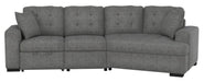 Logansport Right Side Cuddler with 1 Pillow in Gray 9401GRY-RU - VIP FURNITURE (NJ)