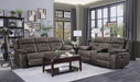 Madrona Double Reclining Sofa in Dark Brown 9989DB-3 - VIP FURNITURE (NJ)