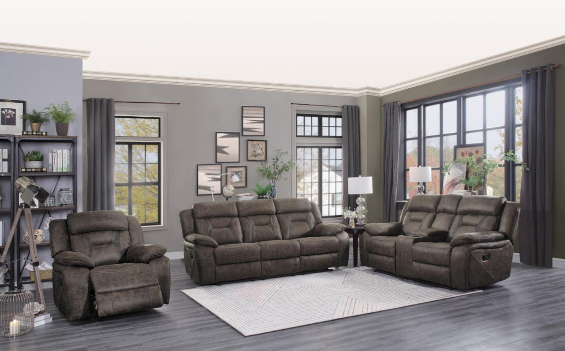 Madrona Double Reclining Loveseat in Dark Brown 9989DB-2 - VIP FURNITURE (NJ)