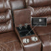 Putnam Double Glider Reclining Loveseat in Brown 9405BR-2 - VIP FURNITURE (NJ)
