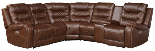 Putnam Corner Seat in Brown 9405BR-CR - VIP FURNITURE (NJ)