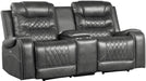 Putnam Power Double Reclining Loveseat in Gray 9405GY-2PW - VIP FURNITURE (NJ)
