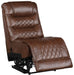 Putnam Power Armless Reclining Chair in Brown 9405BR-ARPW - VIP FURNITURE (NJ)