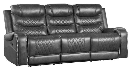 Putnam Power Double Reclining Sofa with Drop-Down in Gray 9405GY-3PW - VIP FURNITURE (NJ)