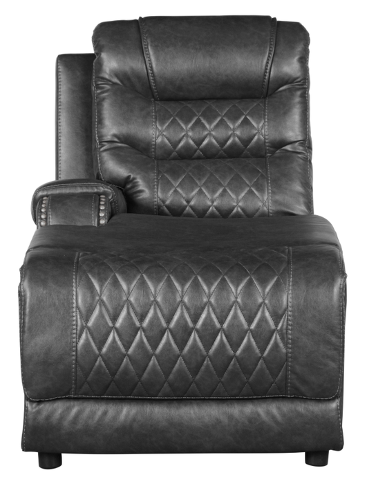 Putnam Power Left Side Reclining Chaise with USB Port in Gray 9405GY-LCPW - VIP FURNITURE (NJ)