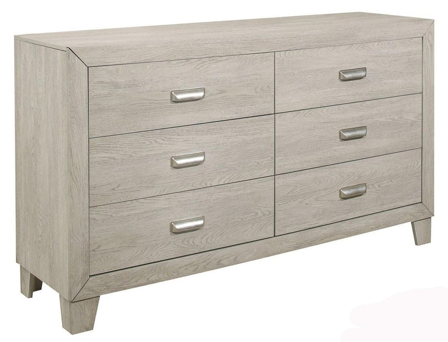 Quinby 6 Drawer Dresser in Light Brown 1525-5 - VIP FURNITURE (NJ)