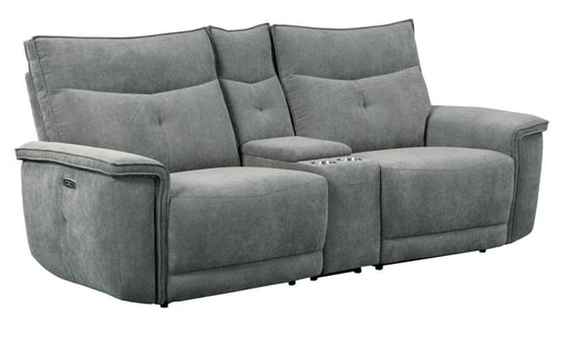 Tesoro Power Double Reclining Loveseat in Dark Gray 9509DG-2CNPWH* - VIP FURNITURE (NJ)