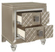 Youth Loudon 2 Drawer Nightstand in Champagne Metallic B1515-4 - VIP FURNITURE (NJ)