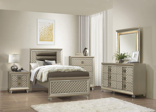 Youth Loudon Twin Platform Bed in Champagne Metallic B1515T-1* - VIP FURNITURE (NJ)