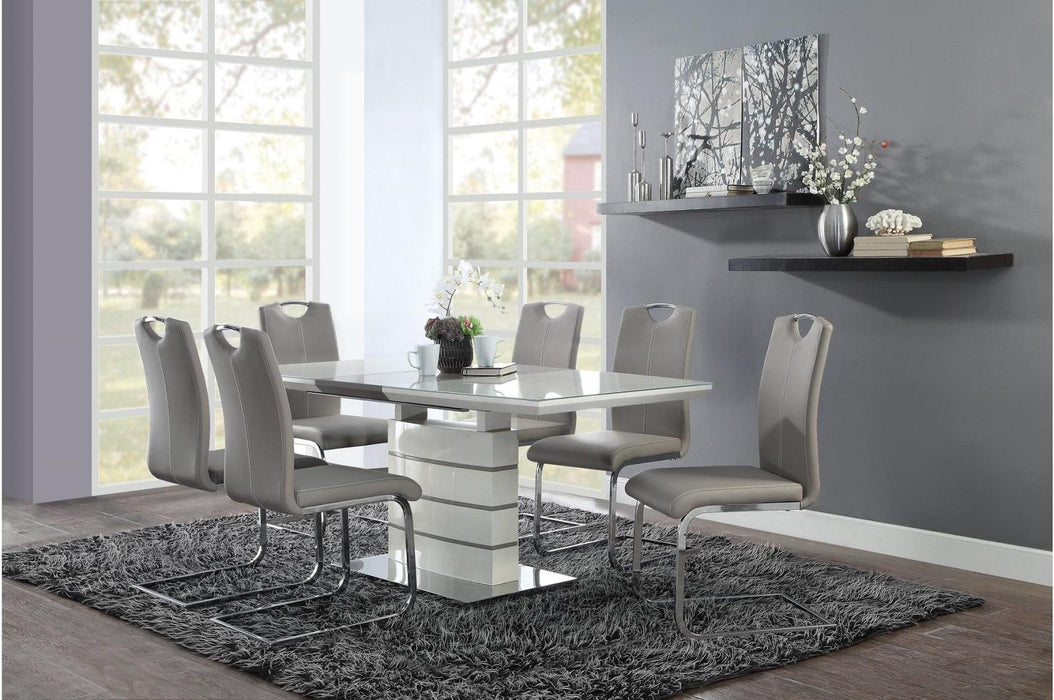 Glissand Dining Table in White & Gray 5599-71* - VIP FURNITURE (NJ)