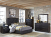 Larchmont King Upholstered Platform Bed in Charcoal 5424K-1EK* - VIP FURNITURE (NJ)