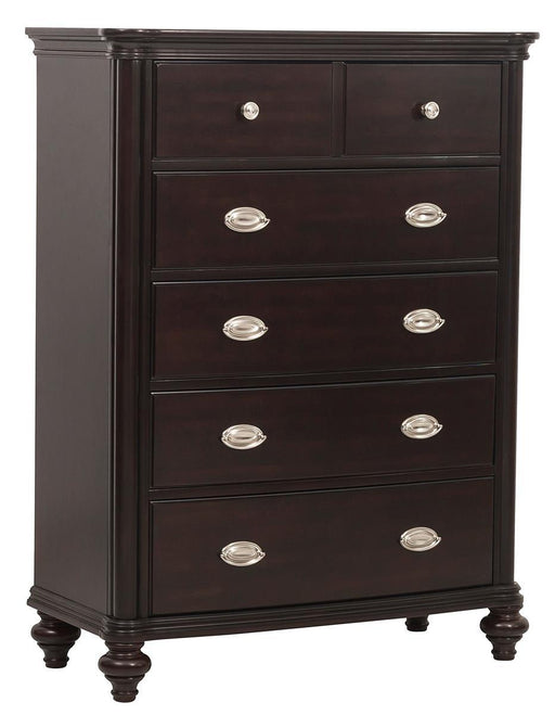 Marston 5 Drawer Chest in Dark Cherry 2615DC-9 - VIP FURNITURE (NJ)