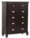 Marston 5 Drawer Chest in Dark Cherry 2615DC-9 - VIP FURNITURE (NJ)