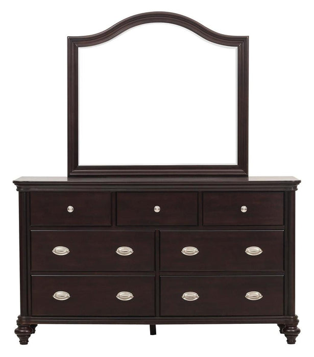 Marston 7 Drawer Dresser in Dark Cherry 2615DC-5 - VIP FURNITURE (NJ)