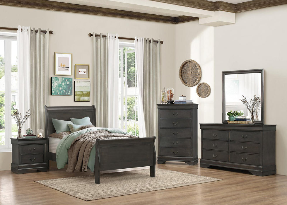 Mayville Full Sleigh Bed in Gray 2147FSG-1 - VIP FURNITURE (NJ)
