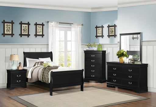 Mayville Twin Sleigh Bed in Black 2147TBK-1 - VIP FURNITURE (NJ)