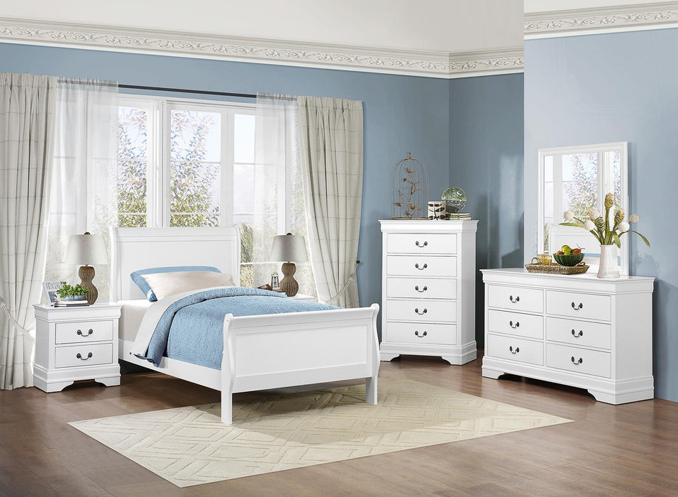 Mayville 5 Drawer Chest in White 2147W-9 - VIP FURNITURE (NJ)