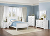 Mayville Twin Sleigh Bed in White 2147TW-1 - VIP FURNITURE (NJ)