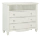 Meghan 3 Drawer Media Chest in White 2058WH-11 - VIP FURNITURE (NJ)