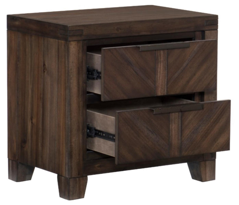 Parnell Nightstand in Rustic Cherry 1648-4 - VIP FURNITURE (NJ)