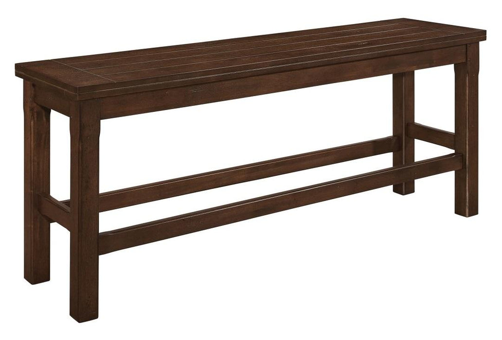Schleiger Counter Height Bench in Dark Brown 5400-24BH - VIP FURNITURE (NJ)