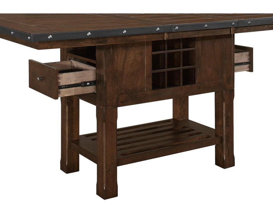 Schleiger Counter Height Dining Table in Dark Brown 5400-36XL* - VIP FURNITURE (NJ)