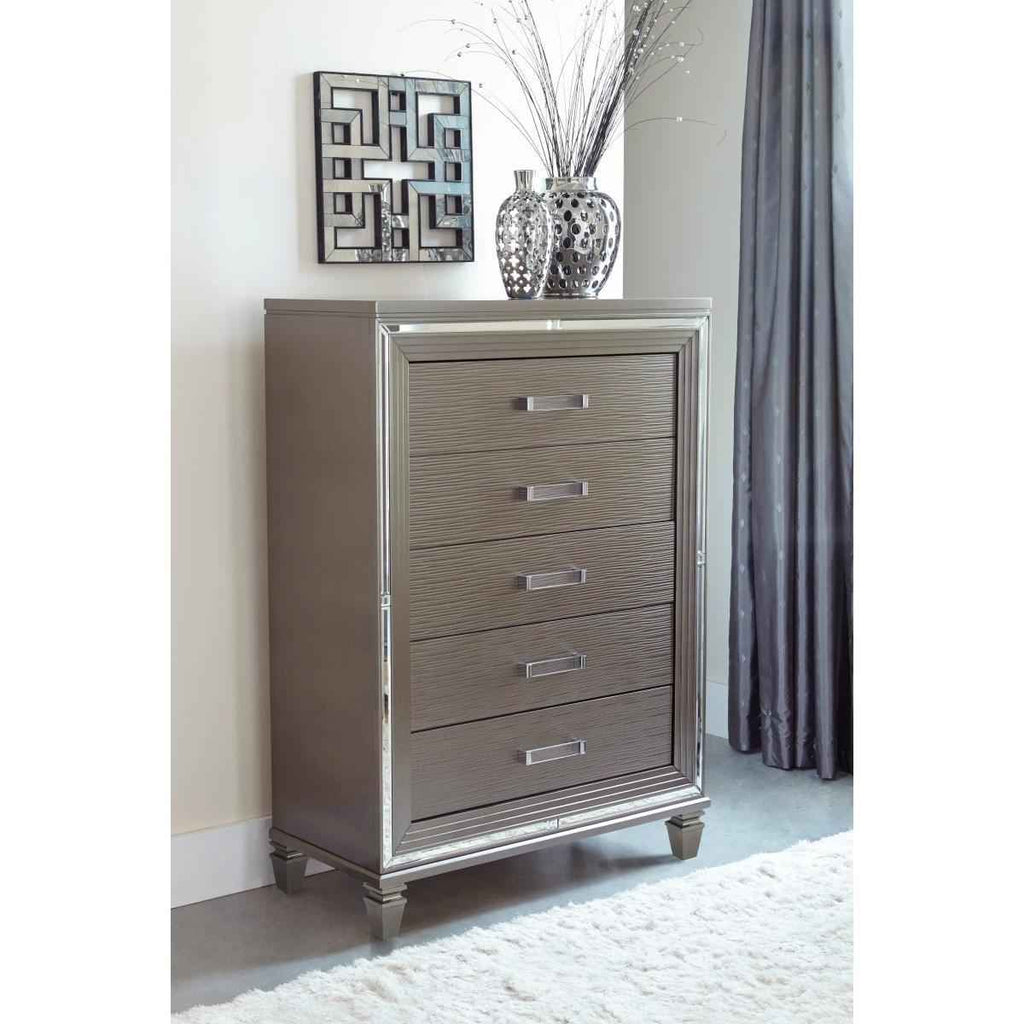 Tamsin Chest in Silver Grey Metallic 1616-9
