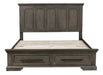 Taulon King Platform Bed with Footboard Storage in Dark Oak 5438K-1EK* - VIP FURNITURE (NJ)