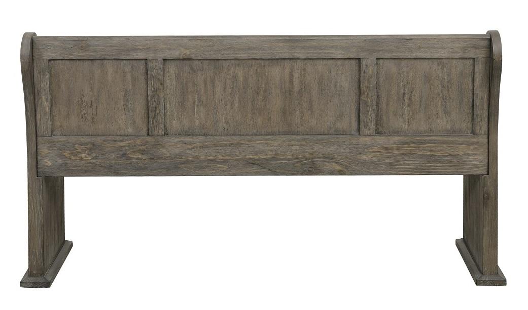 Toulon Bench with Curved Arms in Dark Pewter 5438-14A - VIP FURNITURE (NJ)