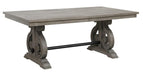 Toulon Dining Table in Dark Pewter 5438-96* - VIP FURNITURE (NJ)